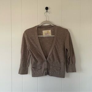 Poof! Tan Women's Cardigan Sweater